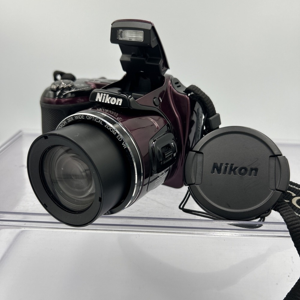 Nikon Coolpix L820 Digital Camera Plum Carry Case Original Box-Manuel Works EUC